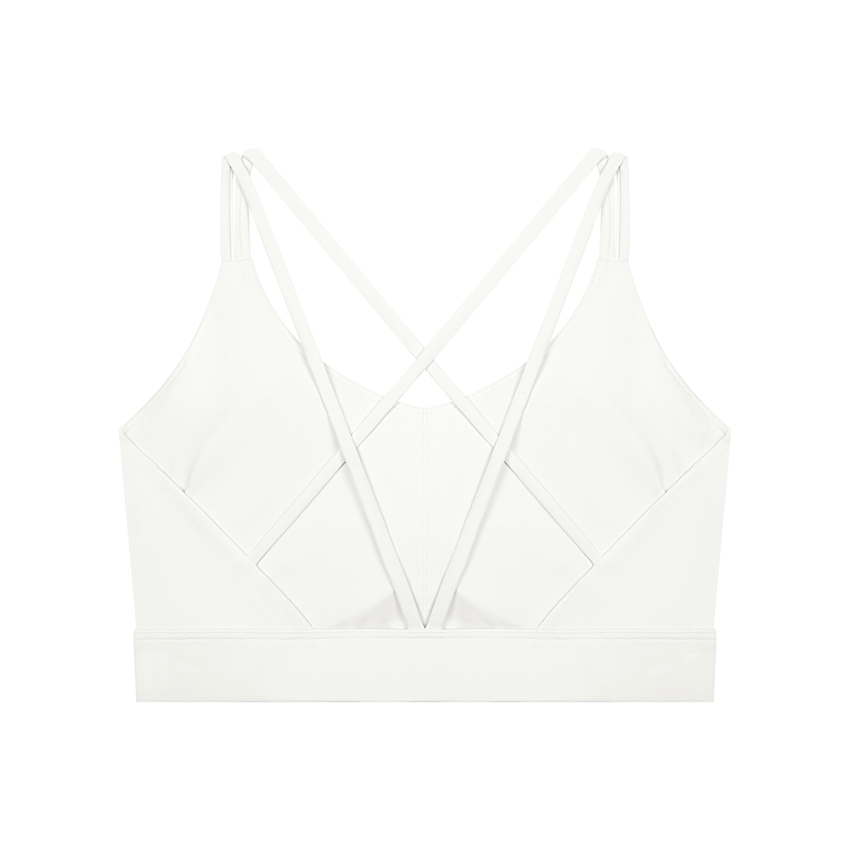 Off Script Women’s Lycra Cropped Yoga Sport Bra - White back