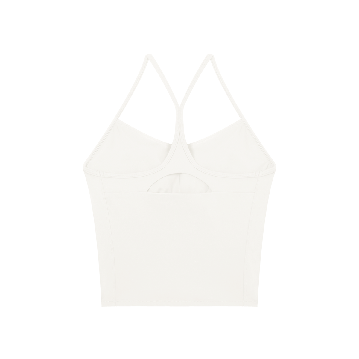 Off Script Women’s Solid Color Yoga Sports Bra - White - back