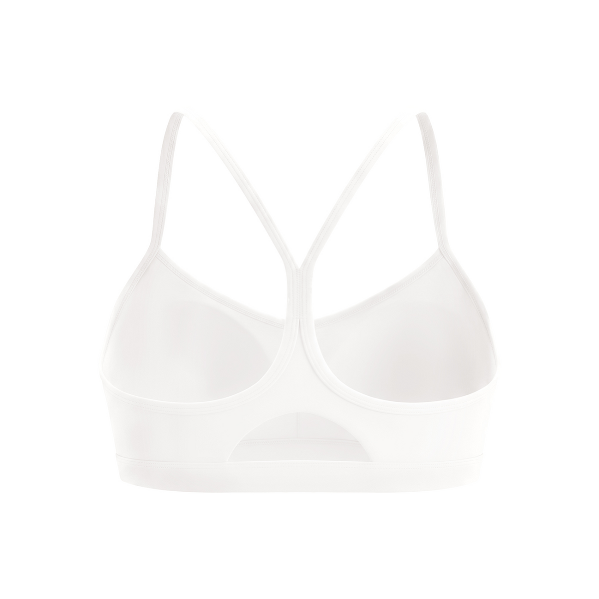 Off Script Women's Tight Cropped Sports Bra - White - back mockup