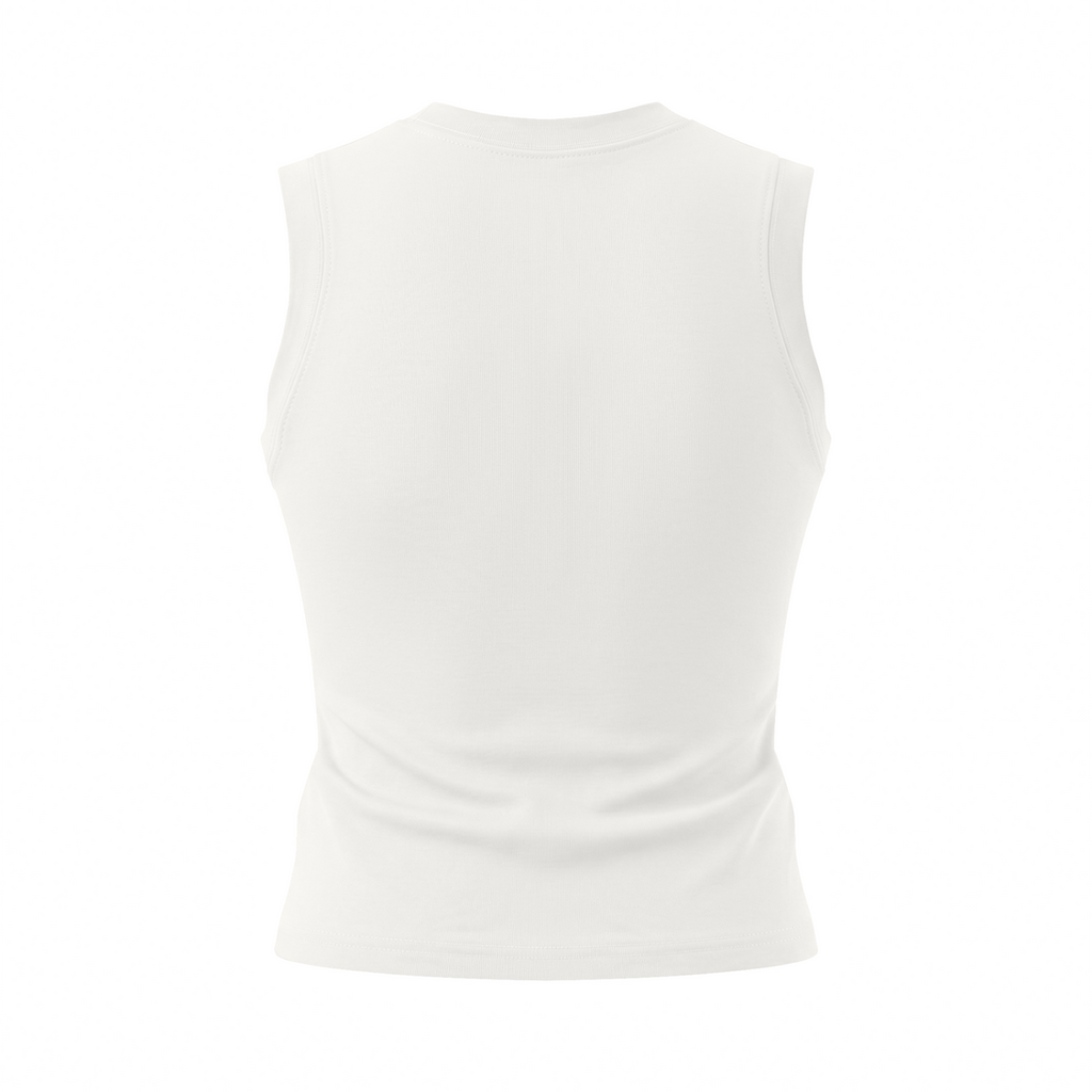 Women's Crewneck Tank Top - White back mockup