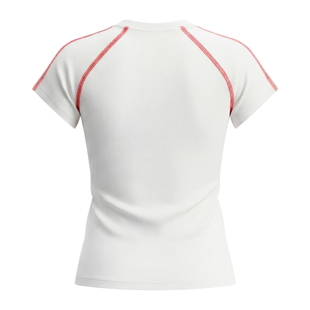Happy Spouse Happy House Women's Graphic Raglan T-Shirt - White back 3D mockup