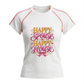 Happy Spouse Happy House Women's Graphic Raglan T-Shirt - White front 3D mockup