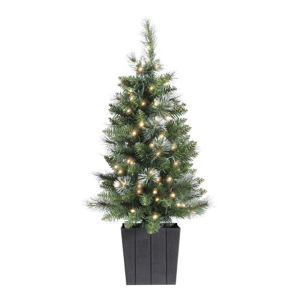 Jingle Jollys 90 cm Snowy Potted Christmas Tree with LED Lights — product image 1 of 7