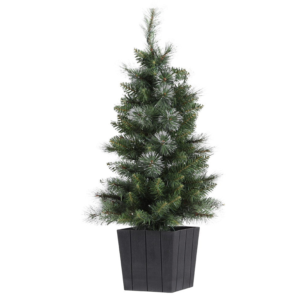 Jingle Jollys 90 cm Snowy Potted Christmas Tree with LED Lights — product image 3 of 7