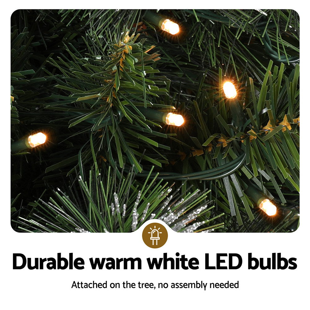 Jingle Jollys 90 cm Snowy Potted Christmas Tree with LED Lights — product image 5 of 7
