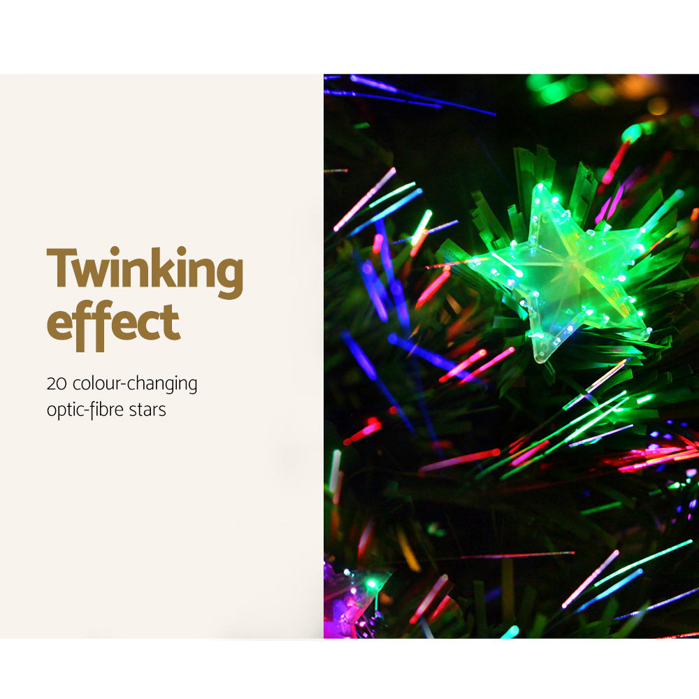 Jingle Jollys Multicolour Fibre-Optic Christmas Tree – 1.2 m, 150 Tips — product image 5 of 7
