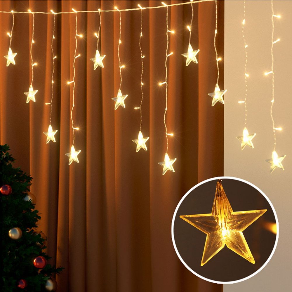 Jingle Jollys Solar Warm White Christmas Icicle Lights – 6 m, 160 LEDs — product image 1 of 7