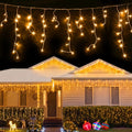 Jingle Jollys 12.5 m Solar Icicle Christmas Lights – Warm White — product image 1 of 9
