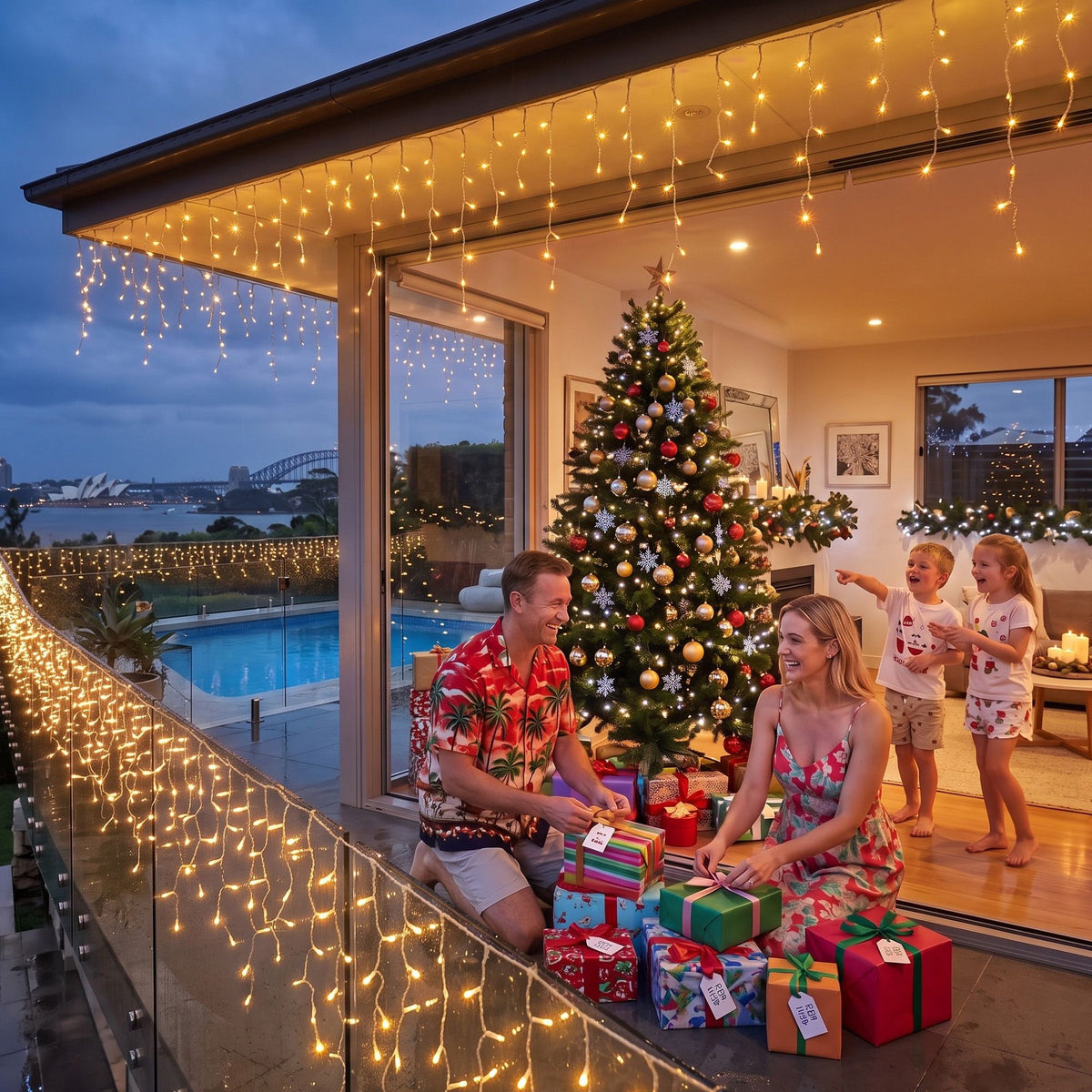 Jingle Jollys 12.5 m Solar Icicle Christmas Lights – Warm White — product image 5 of 9
