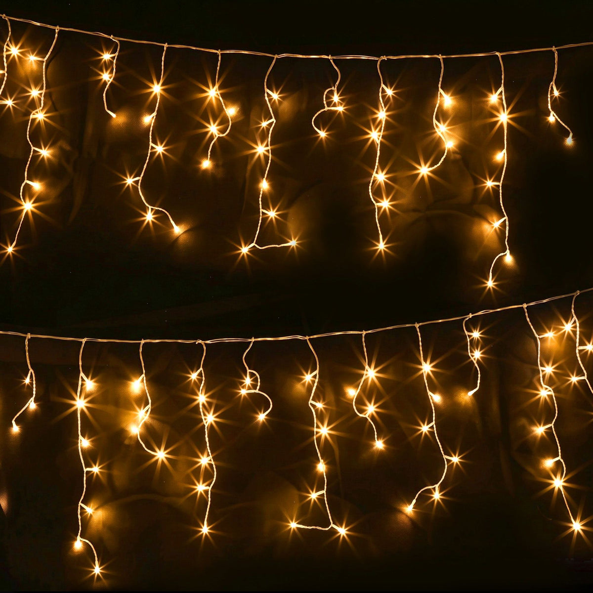 Jingle Jollys 12.5 m Solar Icicle Christmas Lights – Warm White — product image 9 of 9