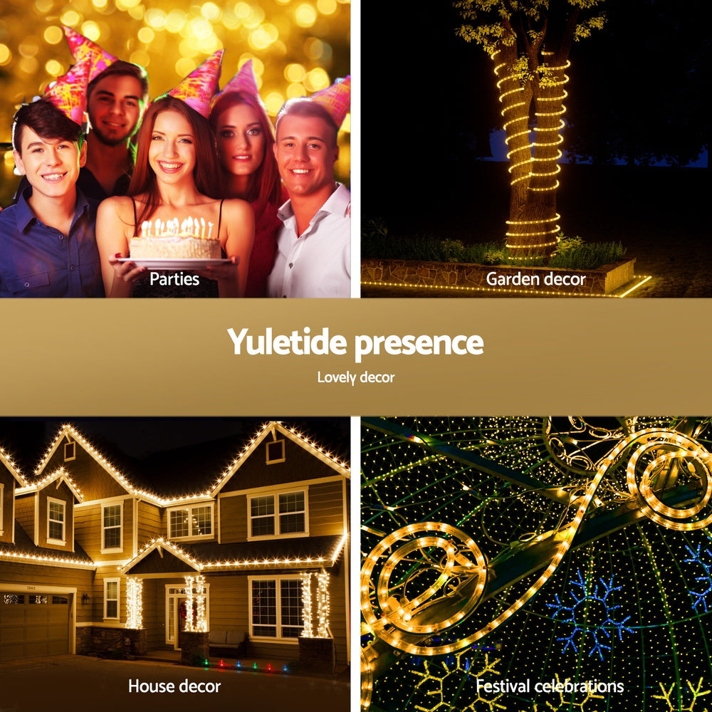 Jingle Jollys Warm White Christmas LED Rope Lights – 20 m, 600 LEDs — product image 4 of 6