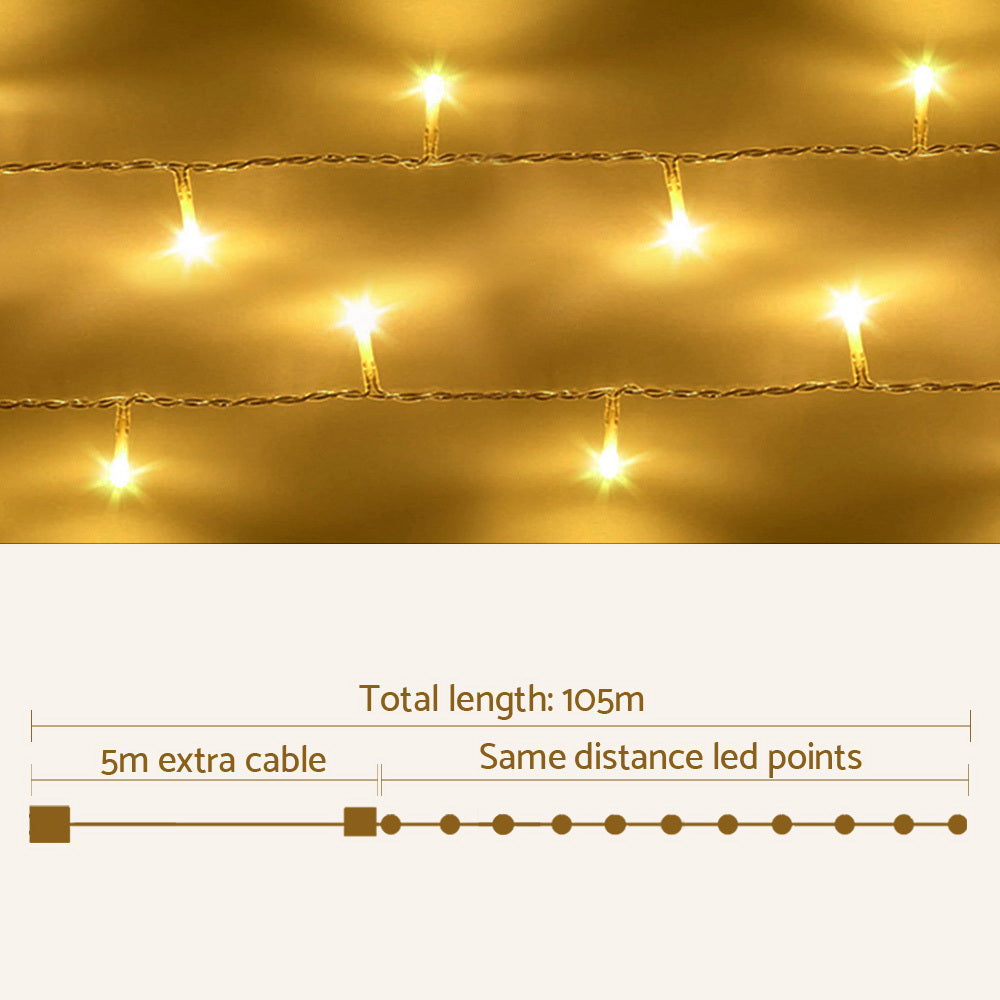 Jingle Jollys Warm White Christmas String Lights – 100 m, 500 LEDs — product image 2 of 8