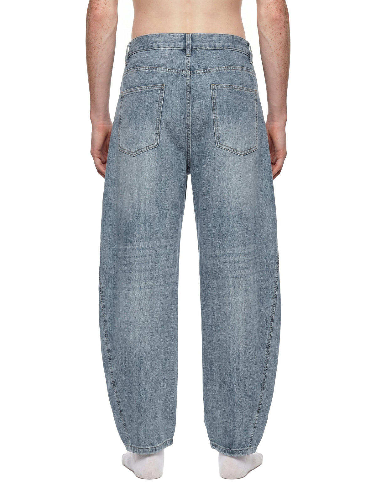 Men's Vintage Wash Barrel Leg Jeans