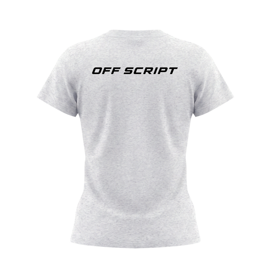 Drop Bear Women's Slim Fit Crewneck T-Shirt - Oat Gray back 3D mockup