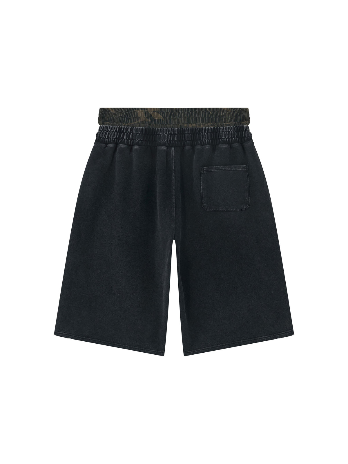 Unisex Vintage Wash Distressed Wide-Leg Shorts