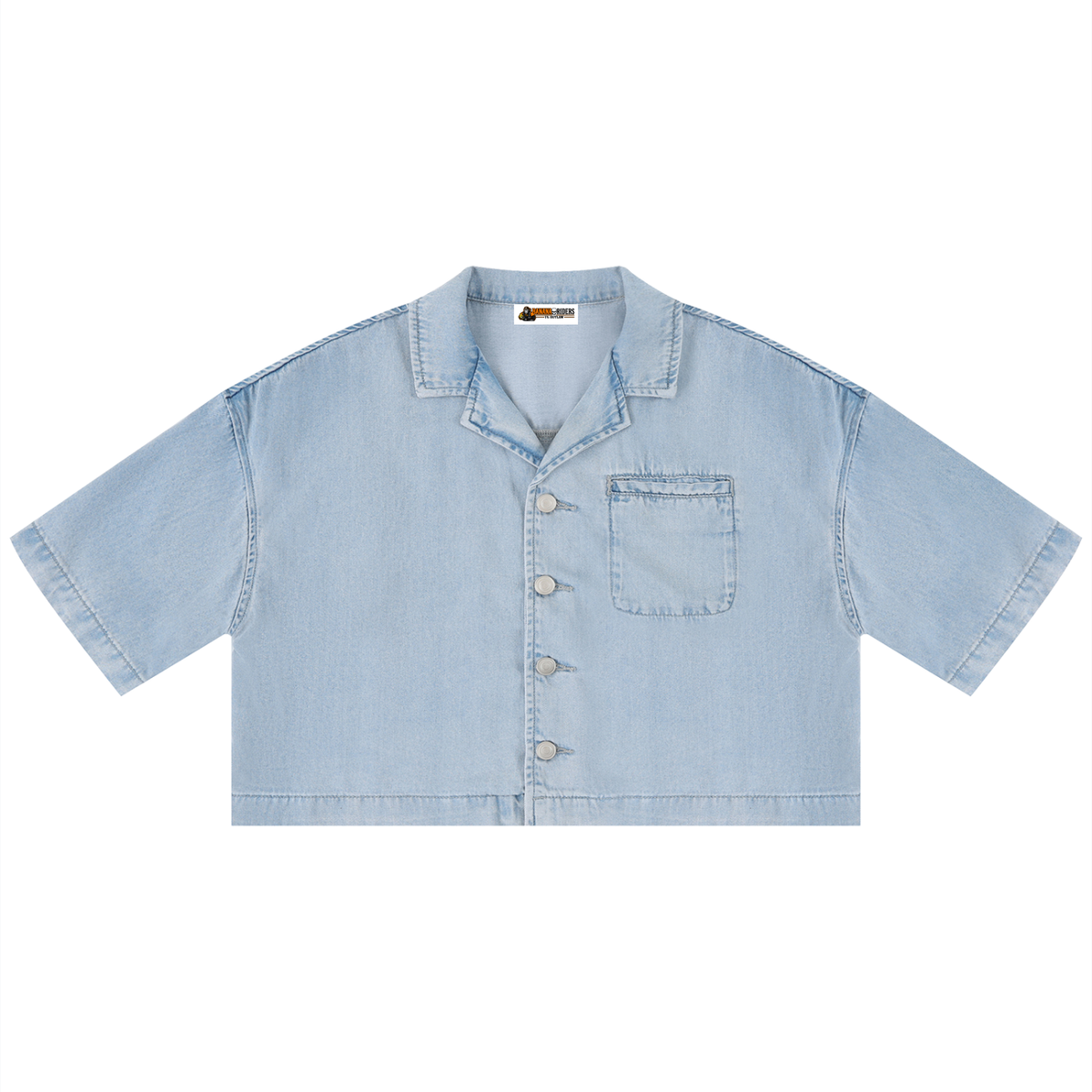 Women's Vintage Wash Boxy Cropped Shirt