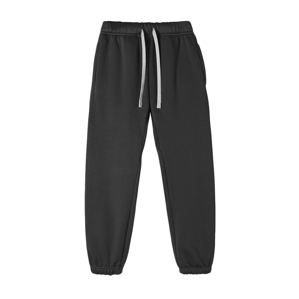 Unisex Essential Fleece Sweatpants – Black front view