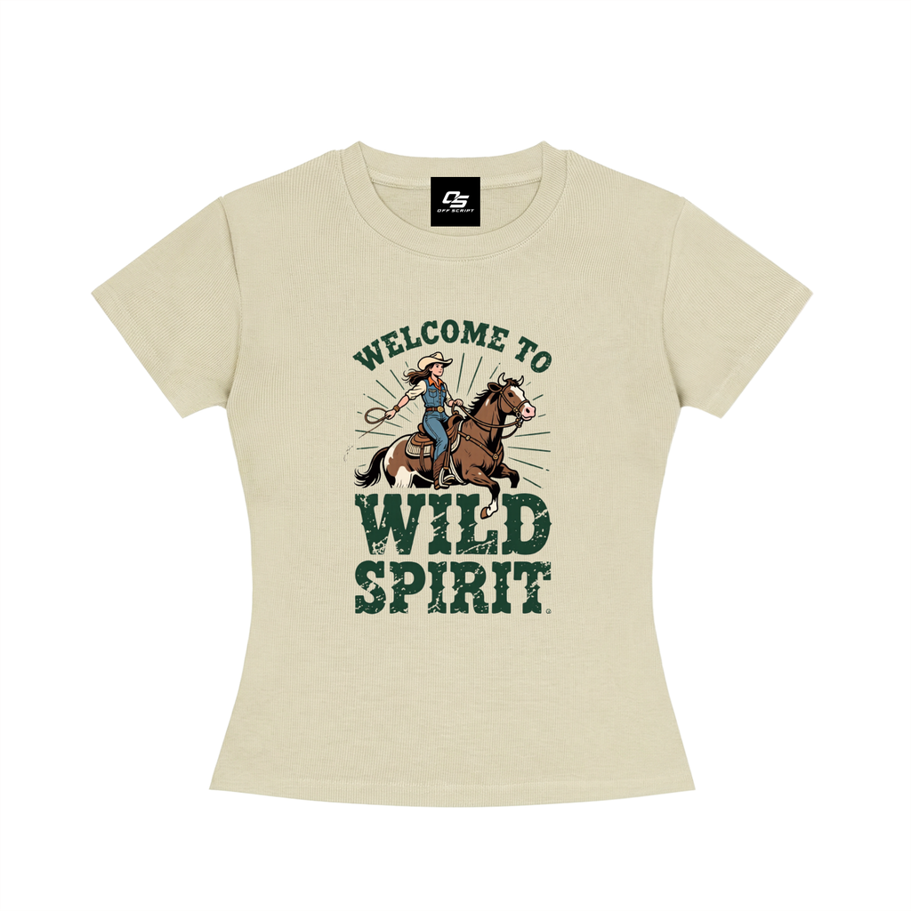 Welcome to Wild Spirit Women's Slim Fit Crewneck T-Shirt