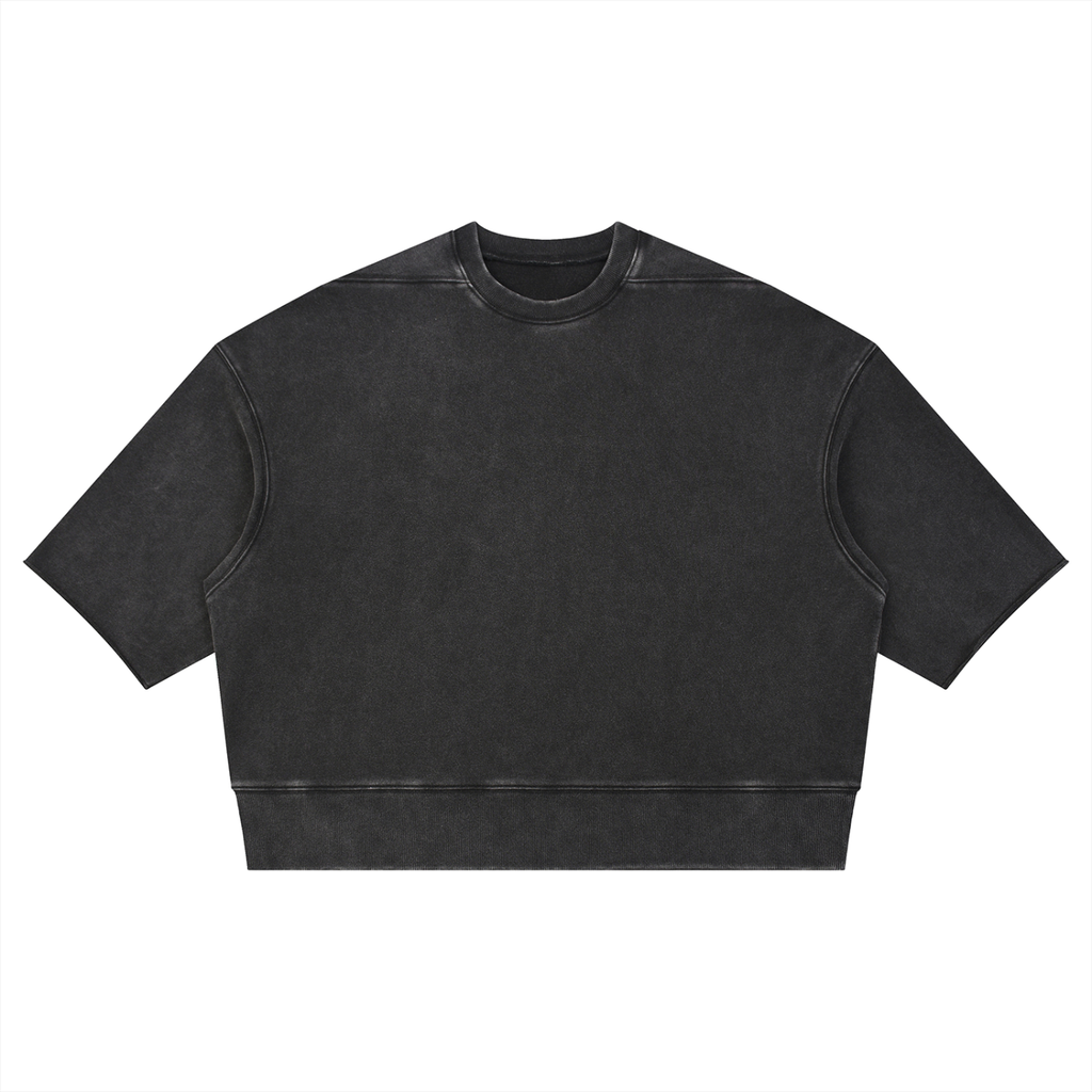 Unisex Mineral Wash Boxy Raw Edge T-Shirt