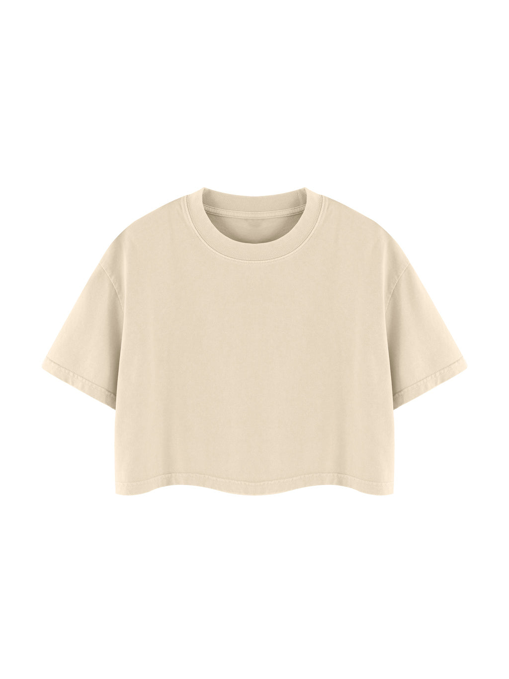 Women's Mineral Wash Cotton Crop T-Shirt