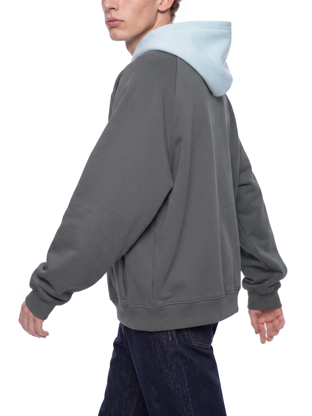 Unisex Fleece Raglan Color Block Hoodie