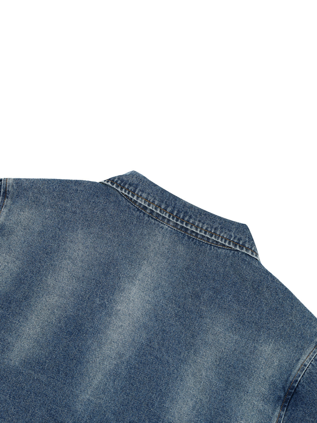 Unisex Vintage Washed Full-Zip Denim Shirt