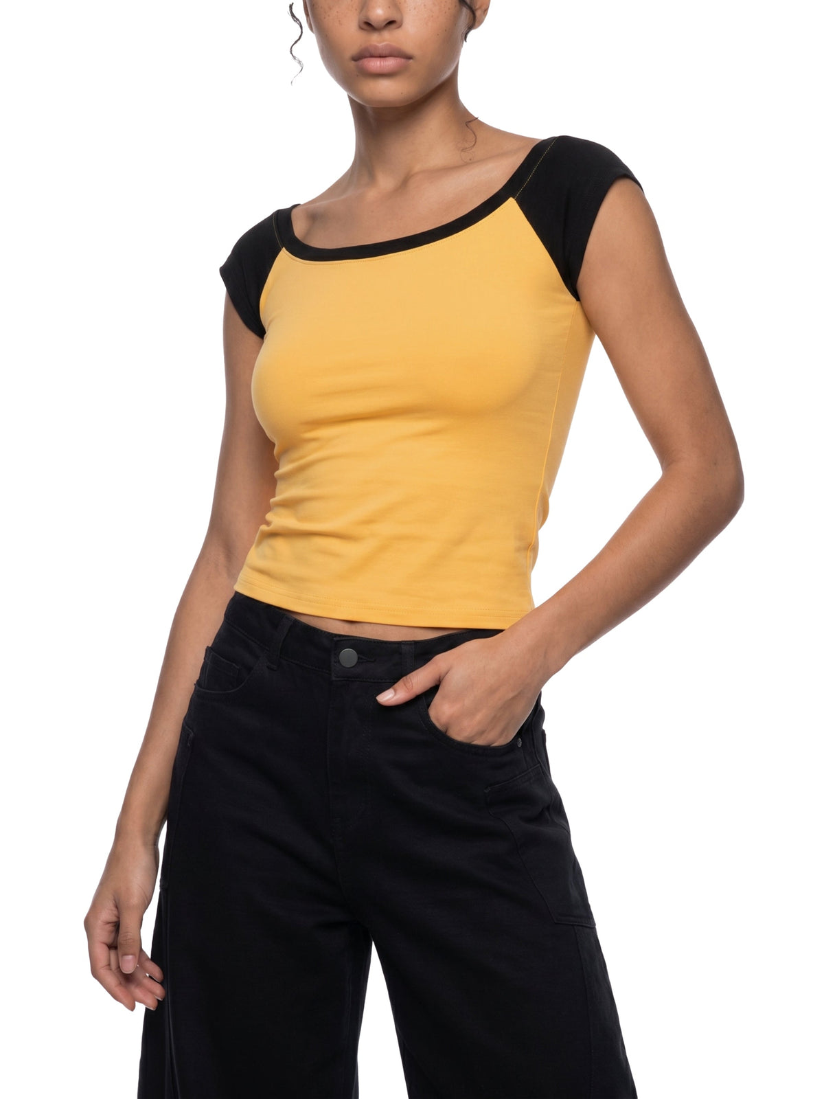 Women's Color Block Raglan Baby T-Shirt