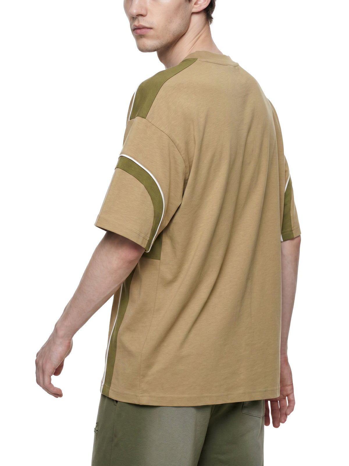 Unisex Colour Block V-Neck T-Shirt