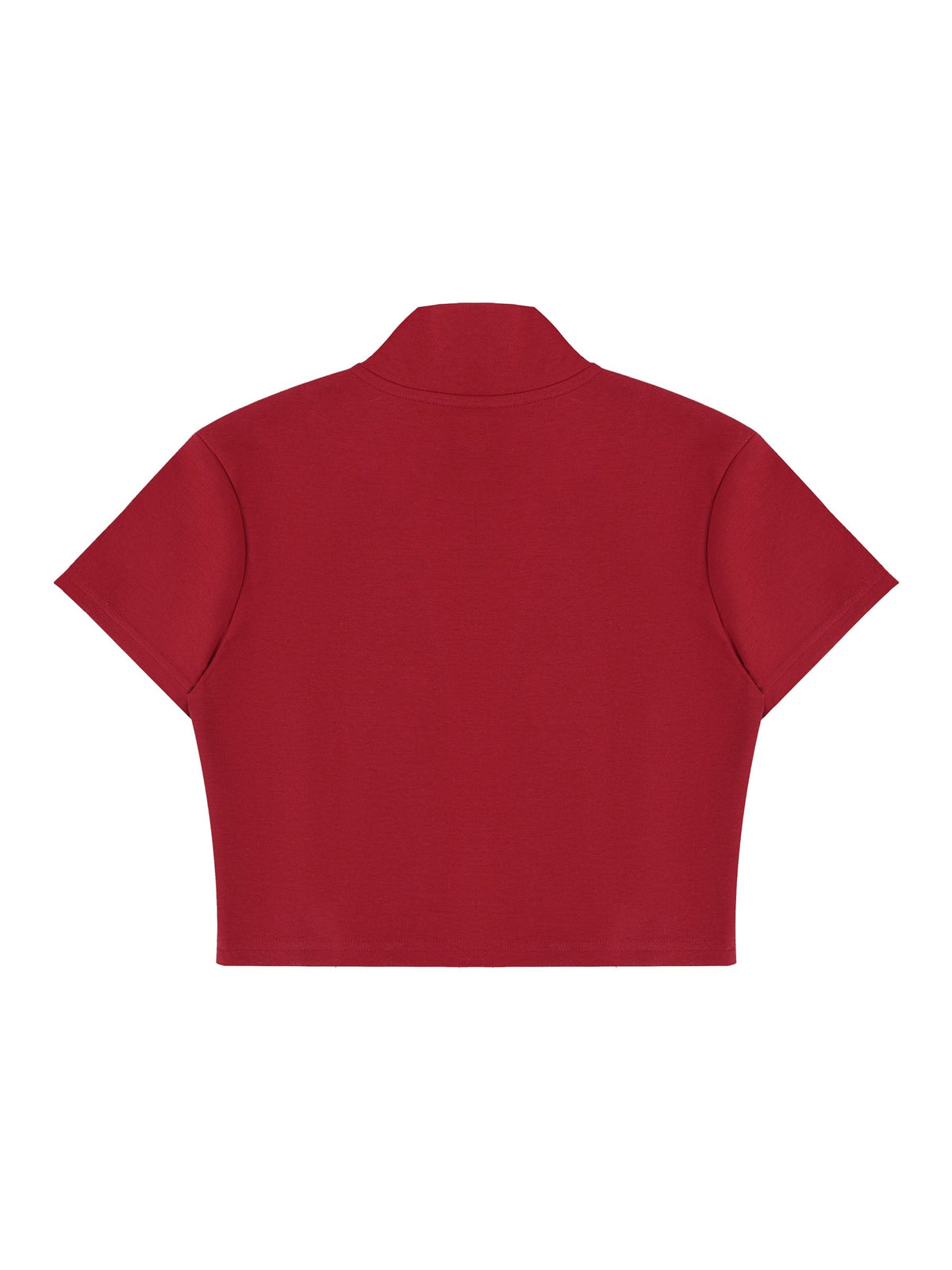 Women's Cropped Full Zip Short Sleeve T-Shirt