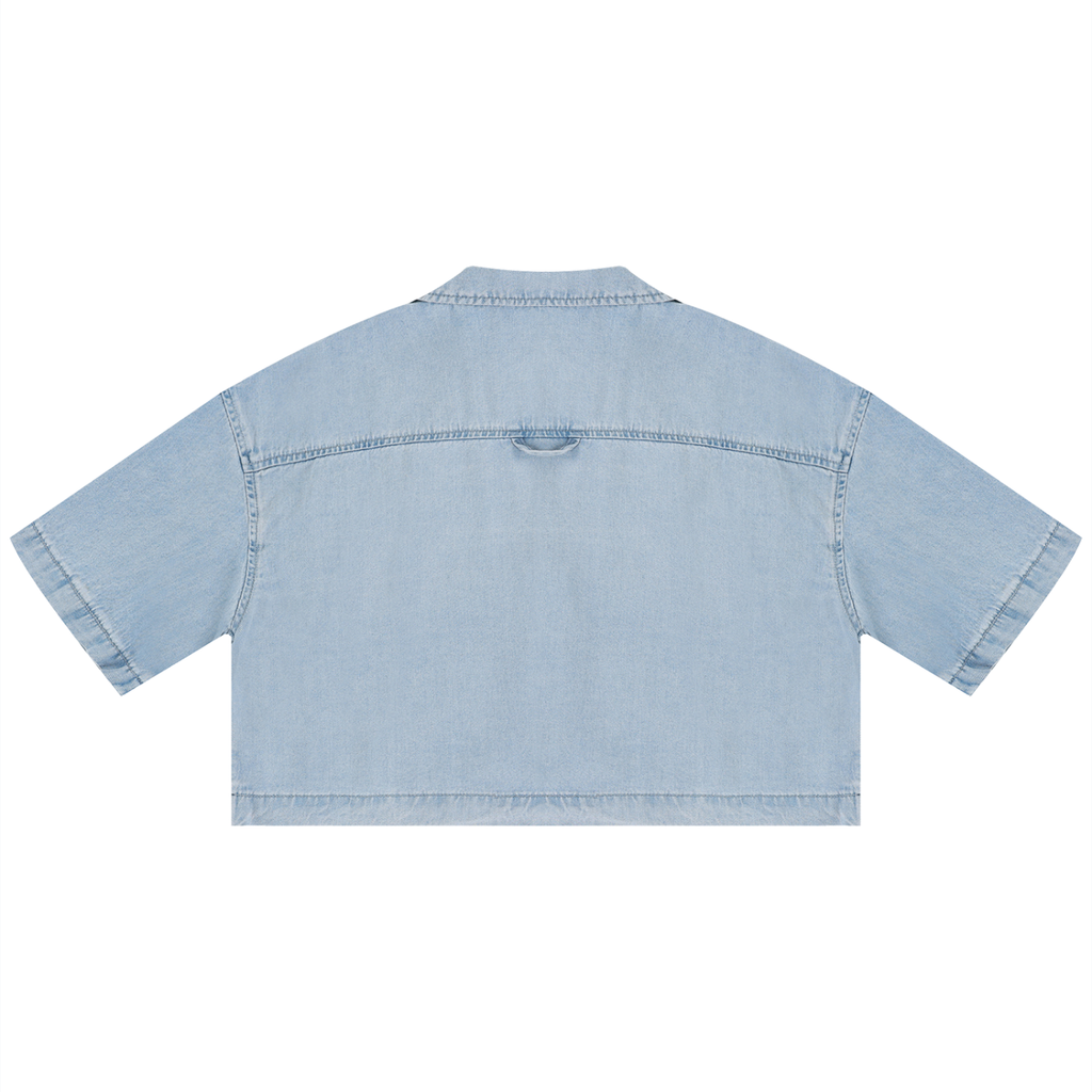 Women's Vintage Wash Boxy Cropped Shirt
