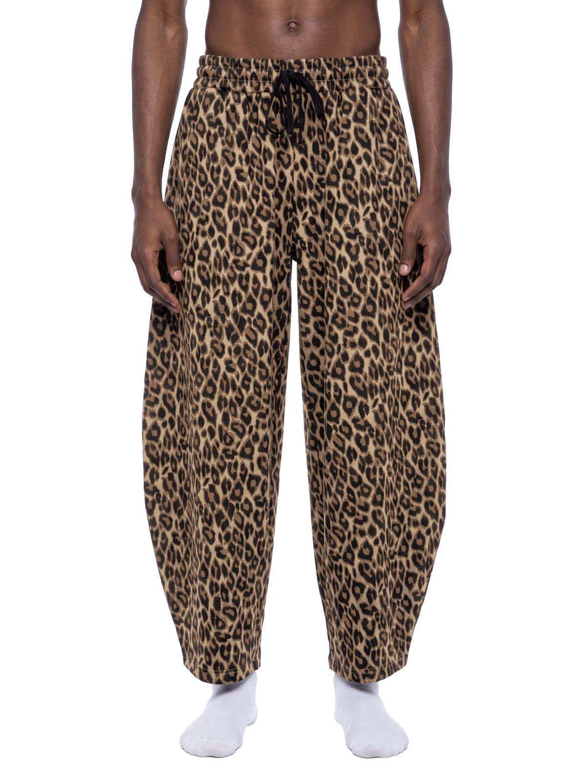 Unisex Leopard Barrel Leg Sweatpants