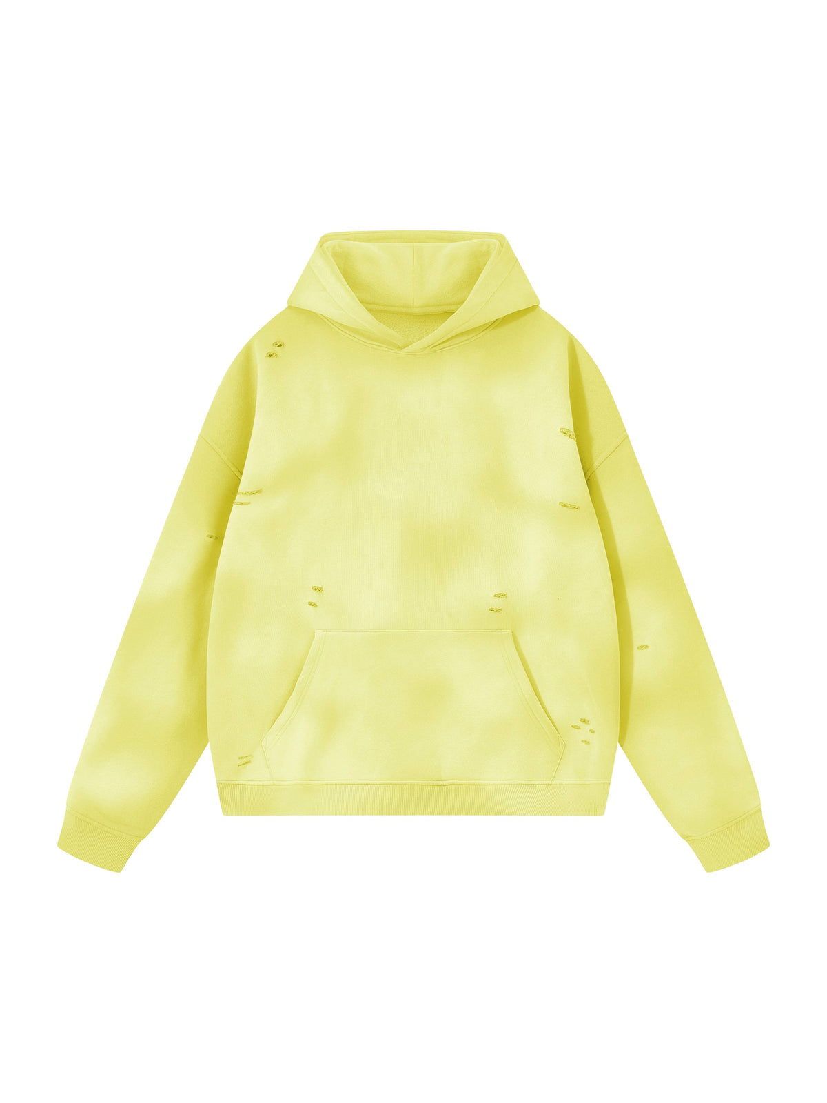 Unisex Sunfade Frayed Fleece Hoodie