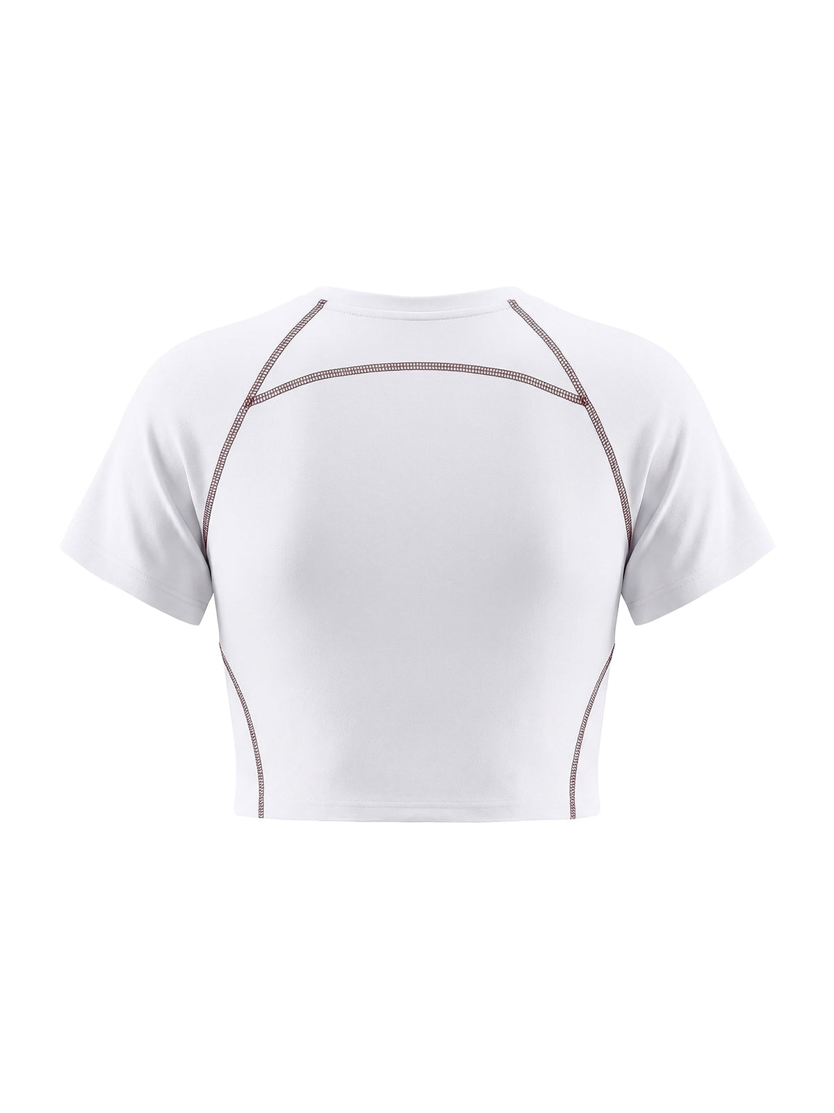 Women's Contrast Stitch Raglan Crop T-Shirt