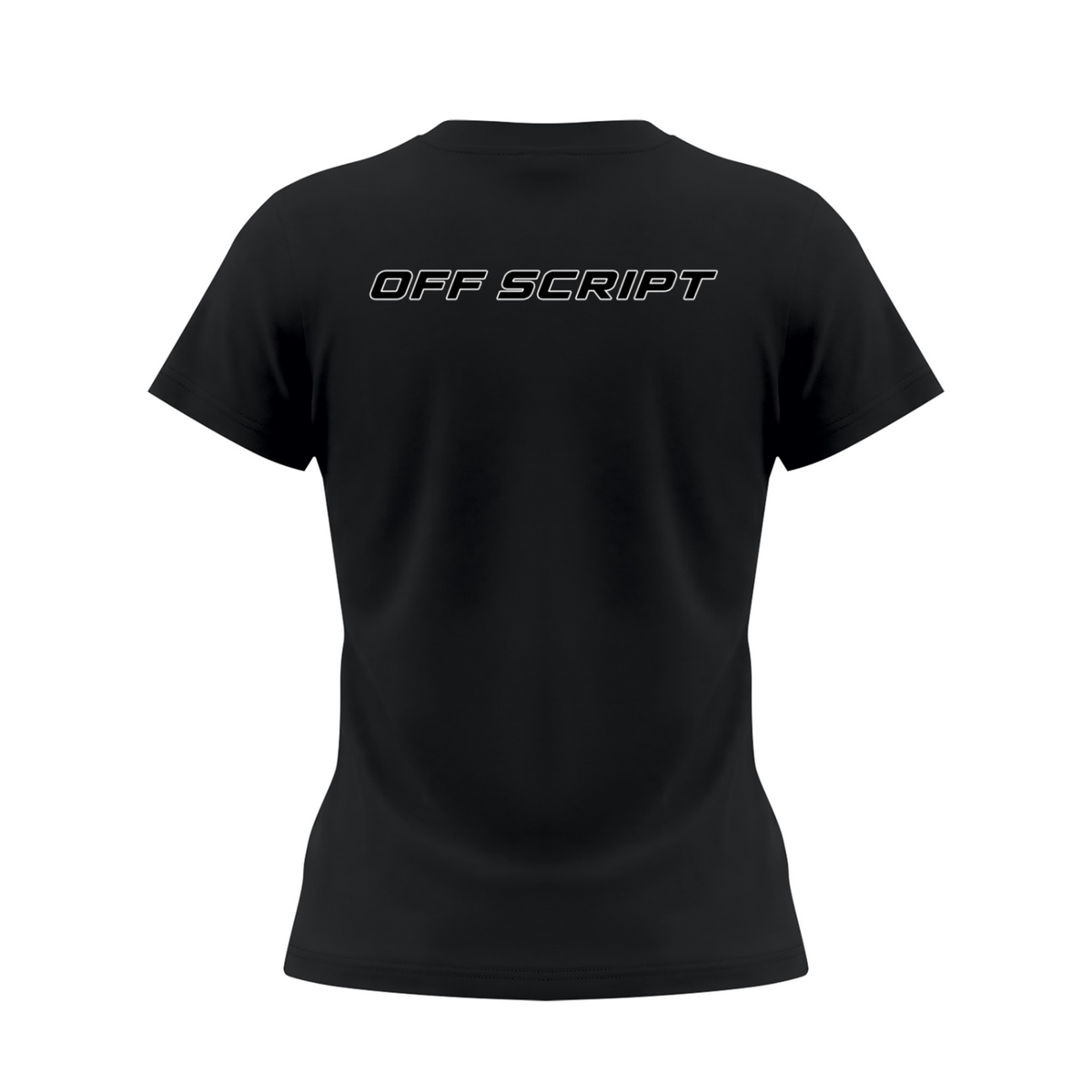 Drop Bear Women's Slim Fit Crewneck T-Shirt - Black back 3D mockup
