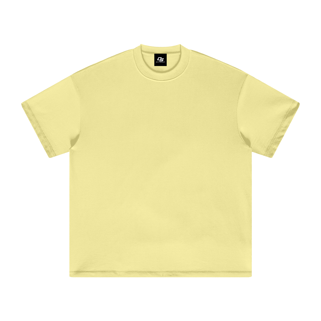 Unisex heavyweight Earth Tone T-shirt in Yellow – front product view