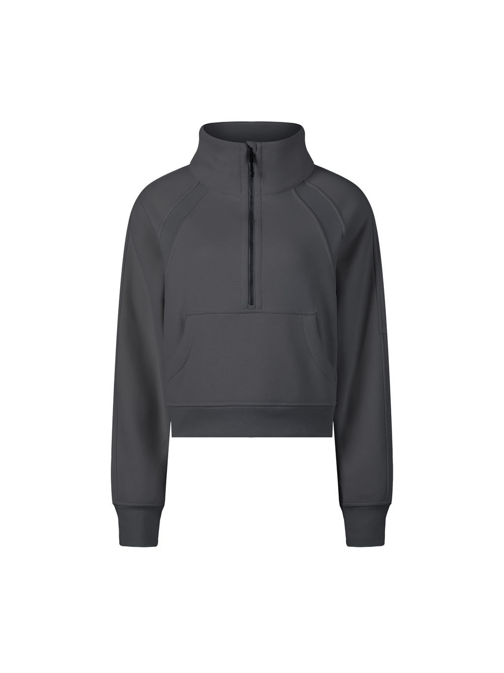 Cropped Half-Zip Sweatshirt