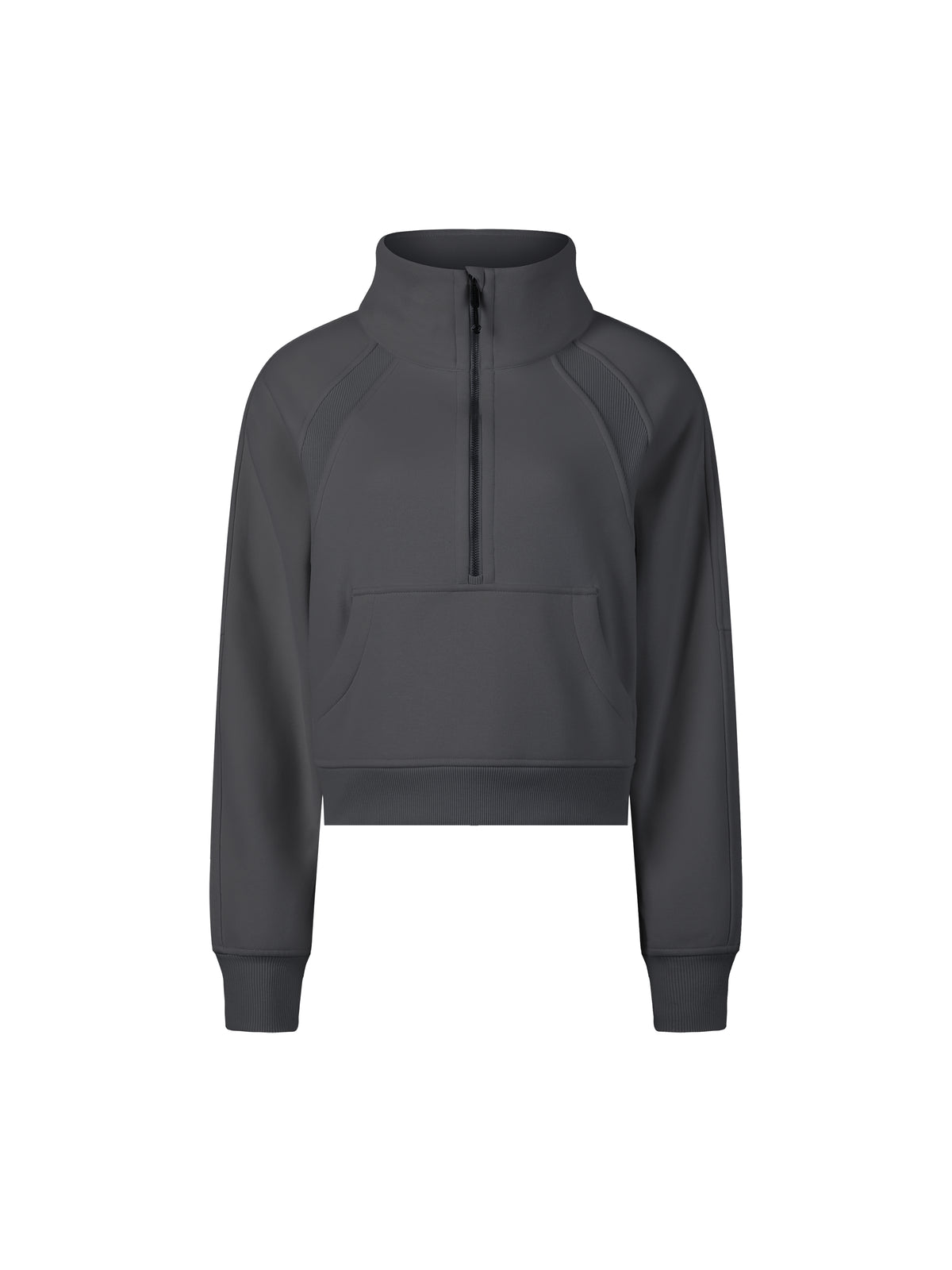 Cropped Half-Zip Sweatshirt