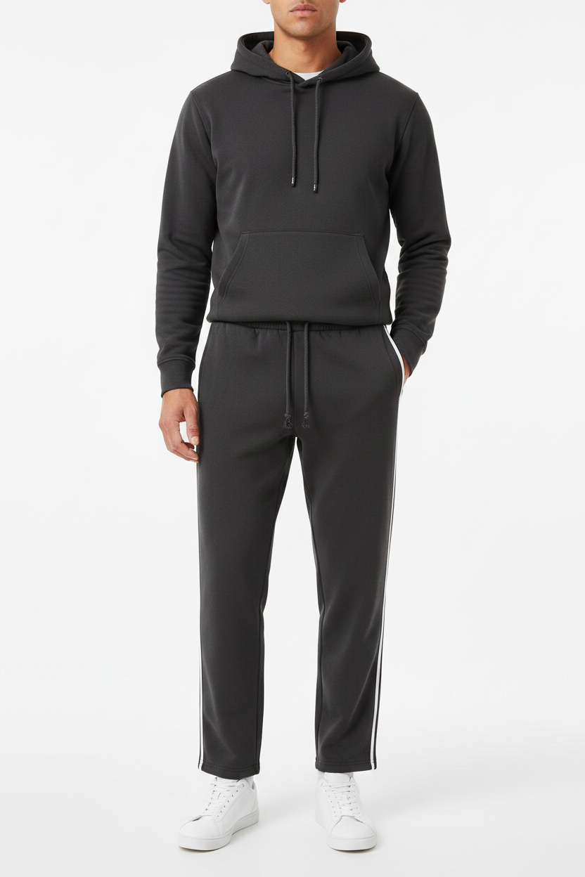 Snow Washed Contrast Tape Sweatpants