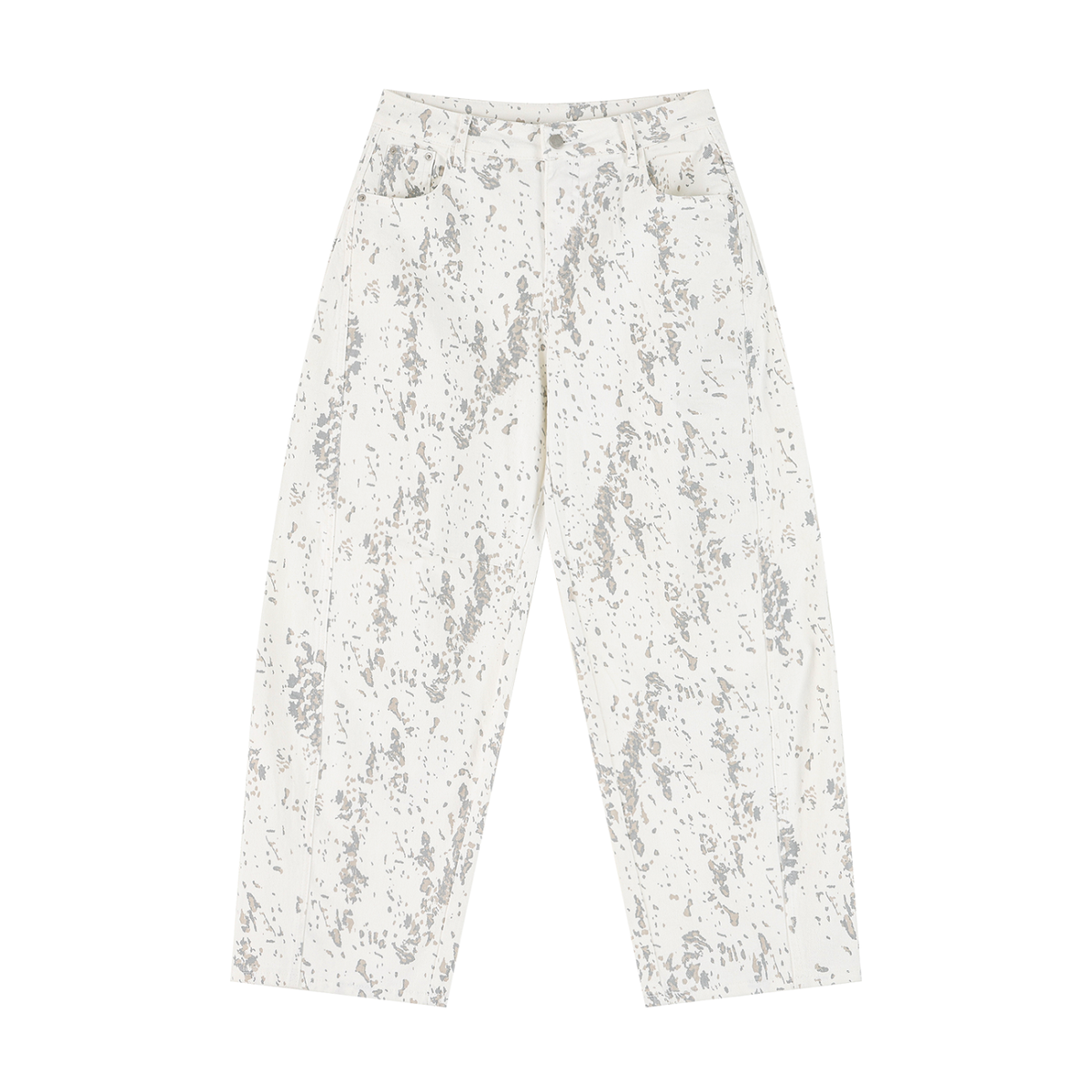 Women’s Splatter Barrel-Leg Jeans