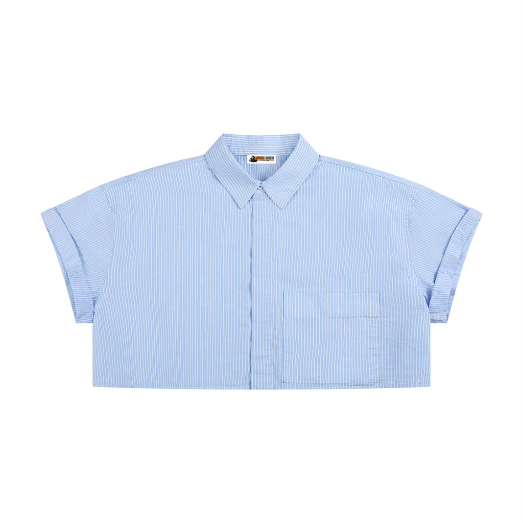 Women’s Striped Boxy Cropped Shirt