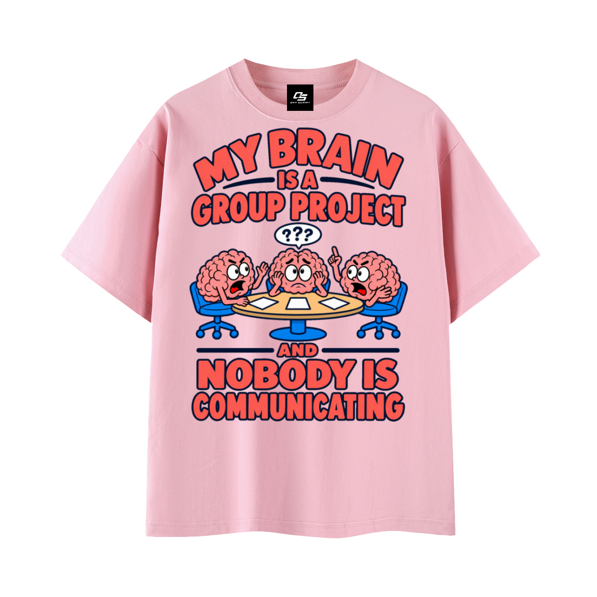 Group Project Graphic Essential Cotton Unisex T-Shirt – Pink