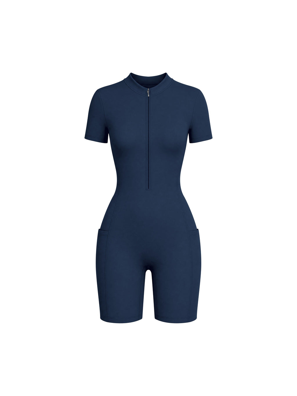 Women's Quarter-Zip Short Sleeve Romper