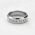 Men's Ring - Engraved — Size 8 / Polished Stainless Steel