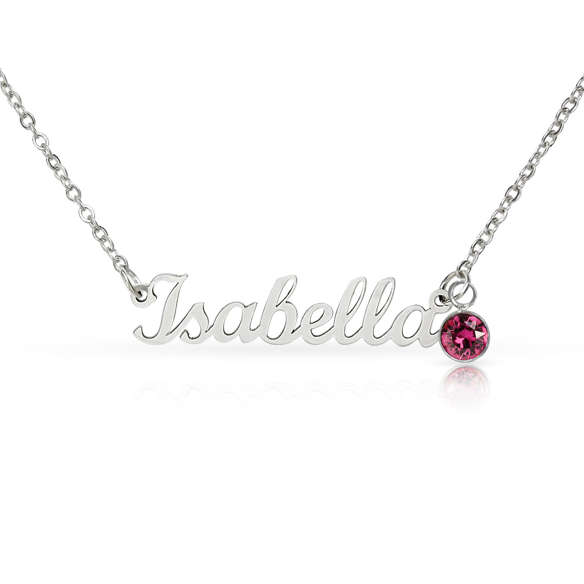 Custom Name Necklace with Birthstone — product gallery photo 24