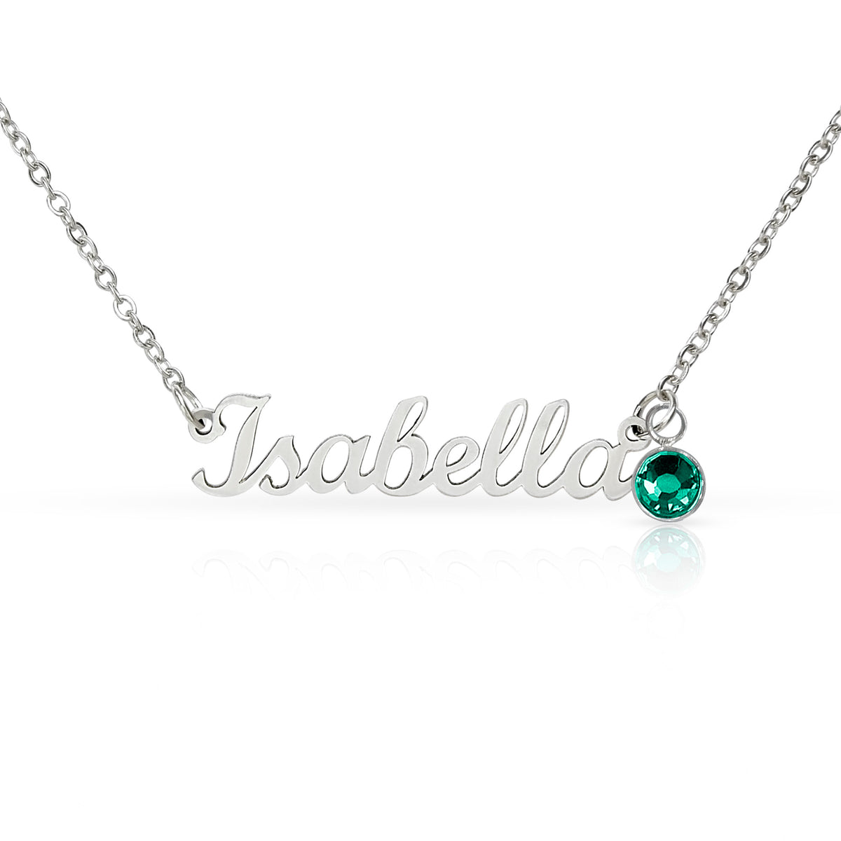 Custom Name Necklace with Birthstone — product gallery photo 27