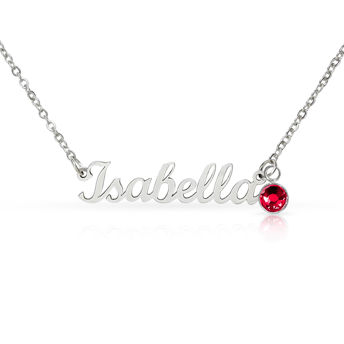 Custom Name Necklace with Birthstone — product gallery photo 29