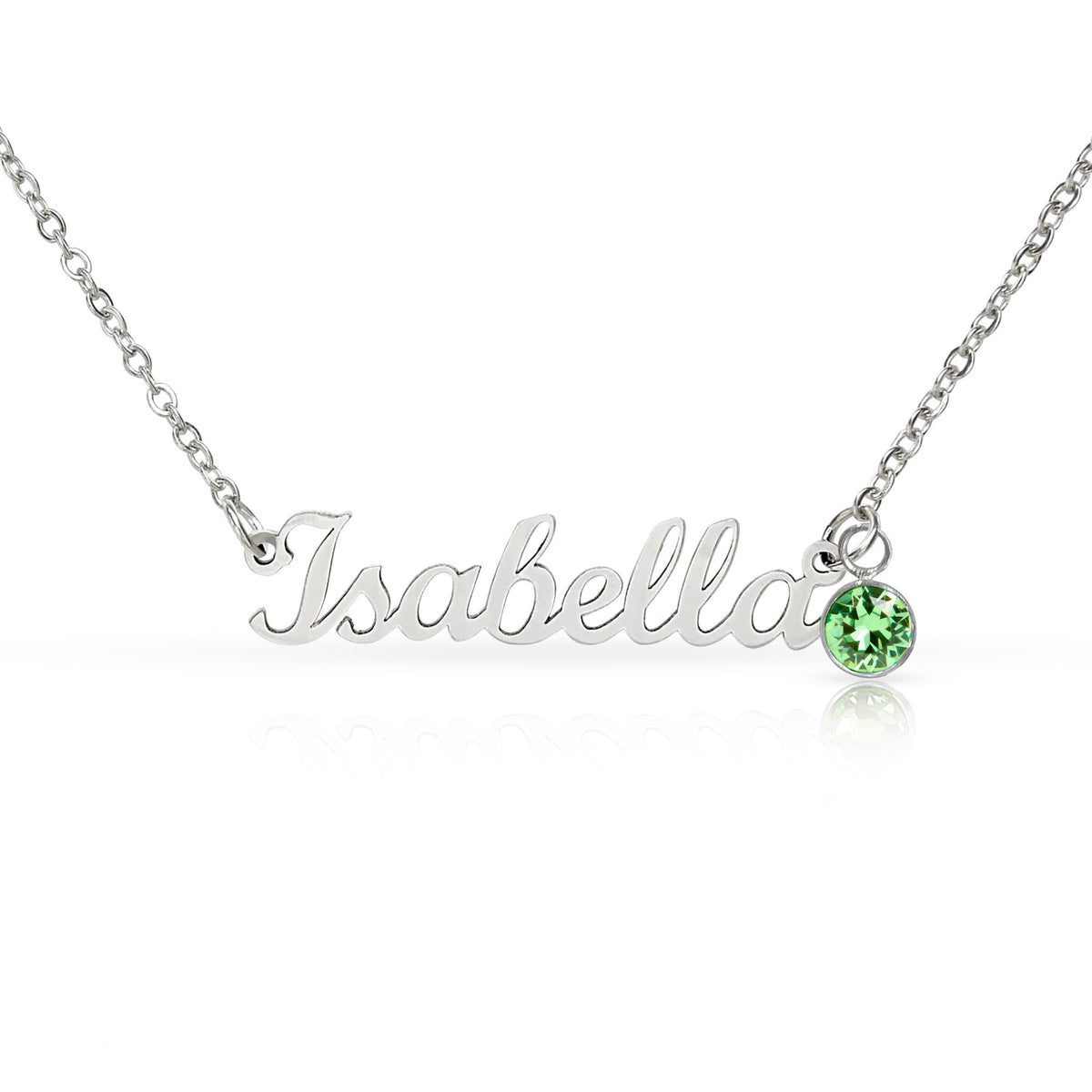 Custom Name Necklace with Birthstone — product gallery photo 9