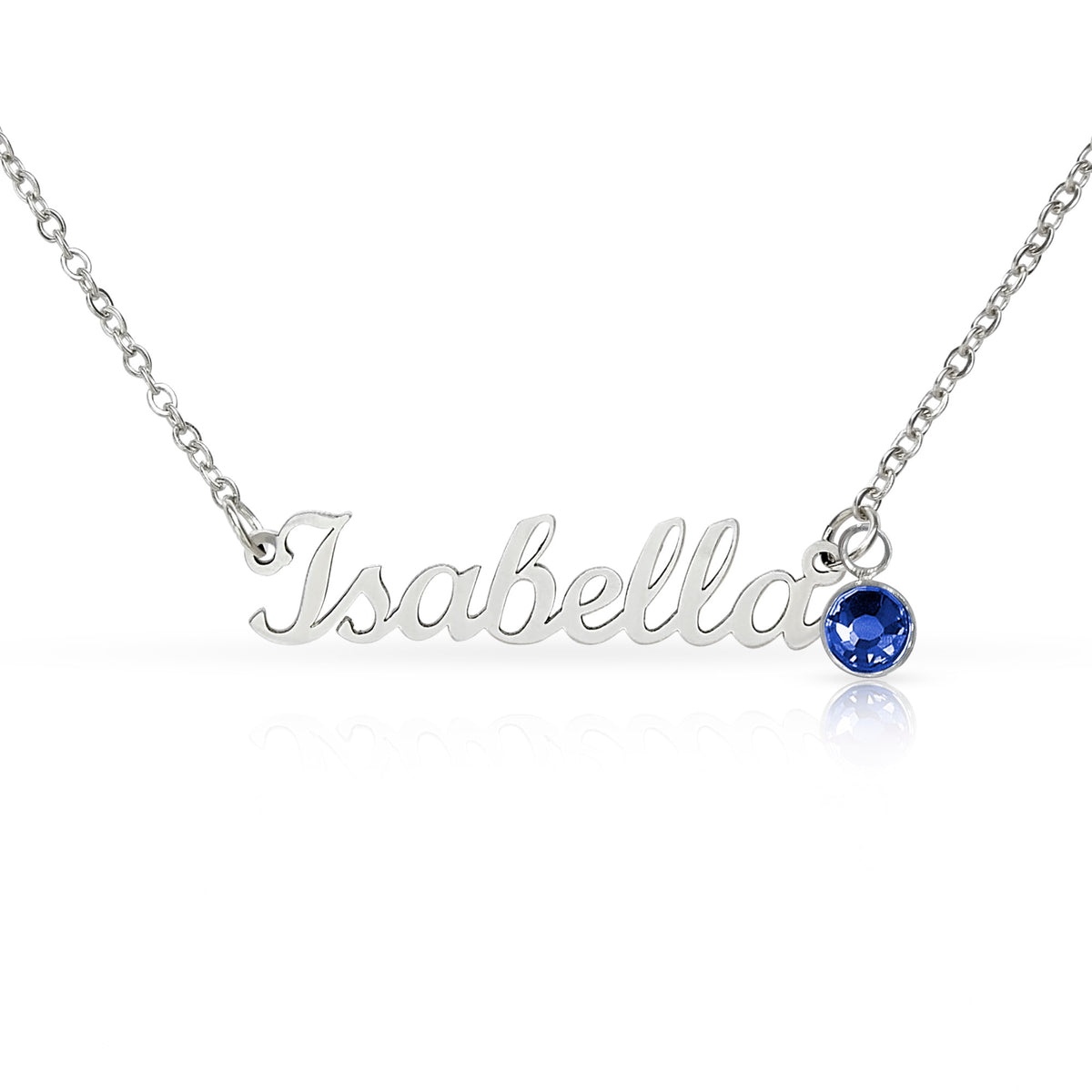 Custom Name Necklace with Birthstone — product gallery photo 31