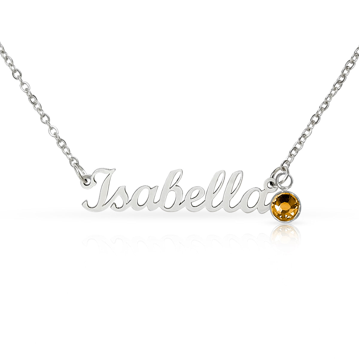 Custom Name Necklace with Birthstone — product gallery photo 33