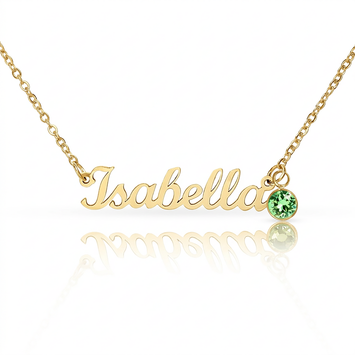 Custom Name Necklace with Birthstone — product gallery photo 45